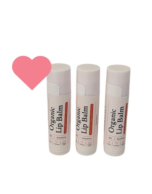 Cubbly Organic Tinted Lip Balm Tube - Strawberry