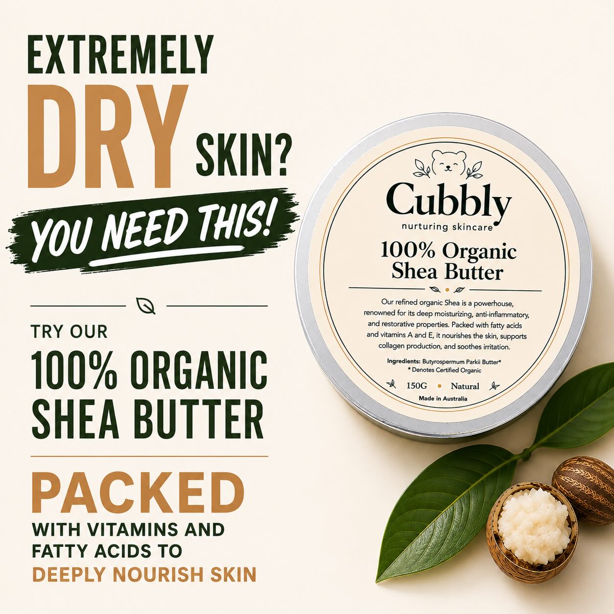 Cubbly Organic Shea Butter